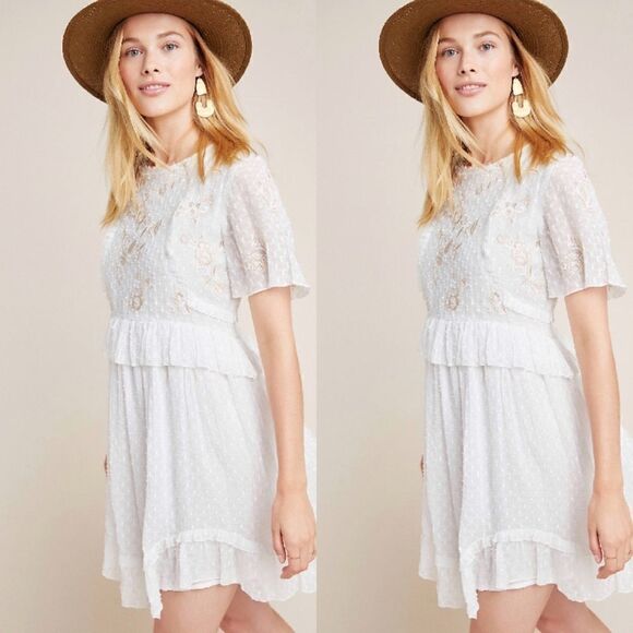 💯 ANTHROPOLOGIE Basilia Embroidered Tunic - Picture 1 of 2